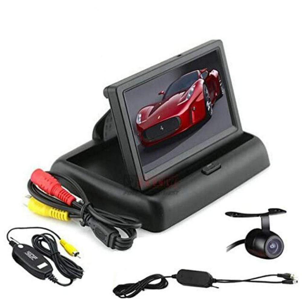 BW® 4.3 Inch Foldable Color Car Rear View Monitor + Car Rear View System Wireless Waterproof CCD Backup Camera