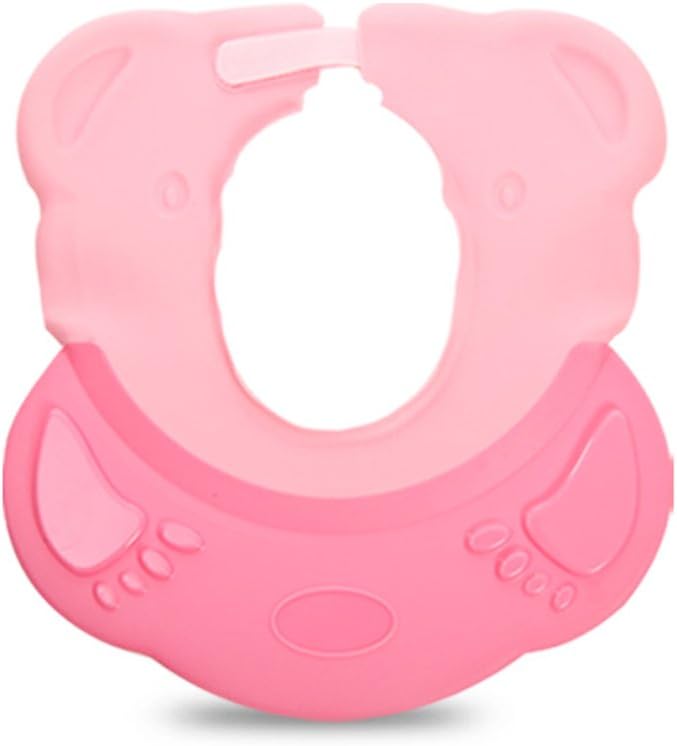 Morsafe LEAK PROOF Baby Bath Visor Baby Hair Washing Shield ，Shampoo Eye Protector For Kids ，Bathroom Safety Baby Shower Hat (Pink)