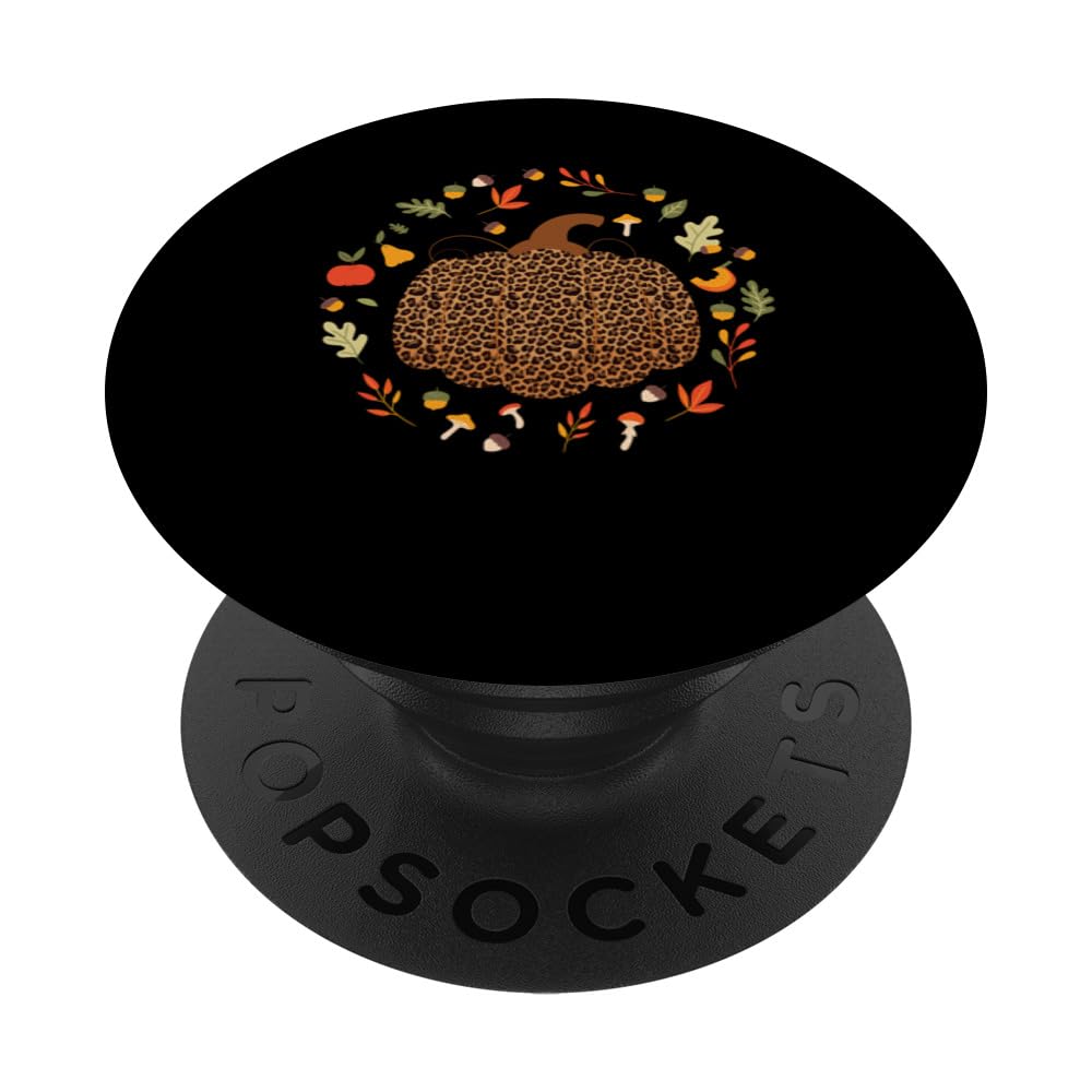 Fall Pumpkin Womens Autumn Thanksgiving Graphic Halloween PopSockets Swappable PopGrip