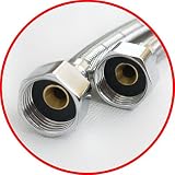 Xcel Home 3/4 inch BSP Flexible Hose 300mm Pair Stainless Steel Braided view 6