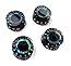 Fender Pure Vintage 1965 Jaguar Skirted Knobs (Black) - Set Of 2 For Vintage-Style Guitars