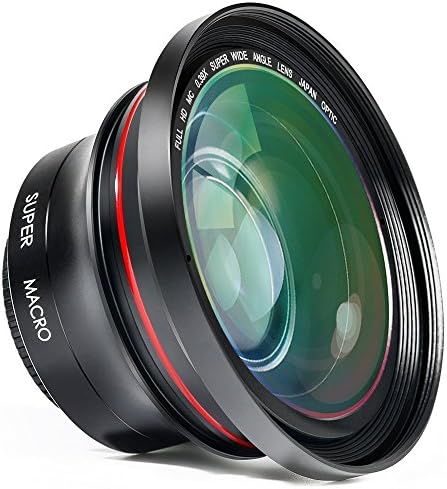 Camcorder Lens 2 in 1 Full HD 72mm Professional 0.39X Super Wide Angle Lens with 37mm Thread Macro Portion Kit for Photography and Video Camera