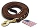 100% Natural Leather Dog Leash, Training Lead, Heavy Duty Leash for Small Dogs / Pets - Dark Brown