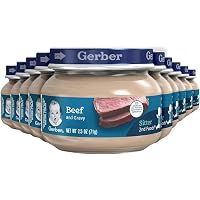 Gerber Purees 2nd Foods , Beef & Gravy, 2.5 Ounce (Pack of 10)