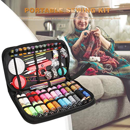 Crochet Hooks Set,282pcs/Set Portable Travel Sewing Box Kitting Needles Thread Stitching Kit - Thumbnail 4