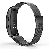 Samsung Gear Fit2 / Gear Fit2 Pro Watch Band, MoKo Milanese Loop Stainless Steel Mesh Bracelet Smart Watch Strap + Connector for Samsung Gear Fit 2 SM-R360 / Gear Fit 2 Pro Smart Watch, BLACK