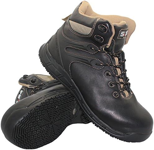 Mens S3 Waterproof Leather Safety Work Boots Composite Toe Cap Shoes Trainers