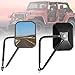 BUNKER INDUST Side View Mirror, Shake-proof Off-Road Door Off Mirrors 4x4 Doorless Quick Release Rectangular Adventure Mirrors, Bolt-on Door Hinge Mirror for Jeep Wrangler TJ JK JL CJ,1 Pair
