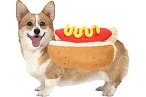 AIMICOCA Hot Dog Pet Dog Costumes，Funny Food Halloween Dog Costumes Pet Apparel Costume Halloween Party Dog Costumes Funny Pets Party Cosplay Apparel for Small Dogs and Cats (Medium)