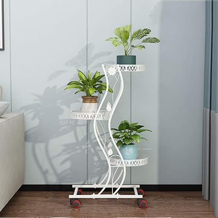 ZRL77y Estante de Flores de Hierro/Estilo de Piso Estante de ...