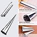 SelfTek Cannoli Tubes Set 2 Styles Cylinder and Cone Stainless Steel Cream Horn Forms for Croissant Shell Cream Roll with Cream Icing Piping Nozzle Tip and Cleaning Brush