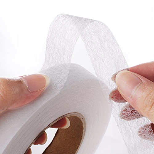Tubala 3 Rolls No Sew Hem Tape Fabric Fusing Tape Adhesive Ironon