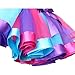 Rainbow Tutu Dance Skirt GoFriend Baby Girl Kids layered Tiered Ribbon Petticoat Dress Ballet Clubwear (M, 2-4 years, Color 1)