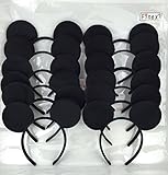 Finex® Set of 12 Mickey Minnie Mouse Costume Deluxe Fabric Ears Headband *Set of 12*