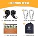 pys Tree Swing Straps Kit-Two Adjustable (20loops Total) Straps Hold 2000lbs Two Heavy Duty Carabiners (Stainless Steel),Easy & Fast Swing Hanger Installation to Tree, 100% Non-Stretch (Black, 10FT)