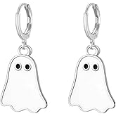 1 Pair of Halloween Ghost Earrings Suitable for Women, Bizarre Ghost Pendant Earrings, Cute and Fun Halloween Holiday Jewelry