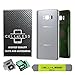 CELL4LESS Replacement Back Glass Cover Back Battery Door w/Custom Removal Tool & Pre-Installed Adhesive for Samsung Galaxy S8 Plus OEM - All Models G955-2 Logo - OEM Replacement (Arctic Silver)