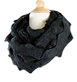 FandS - Ruffle Knit Puffy Infinity Loop Scarf | One Size | Multi Color