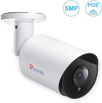 Ctronics Camera De Surveillance Poe 5mp Camera De Securite Exterieure Impermeable Ip66 Camera Ip Detection De Mouvement Amazon Fr High Tech