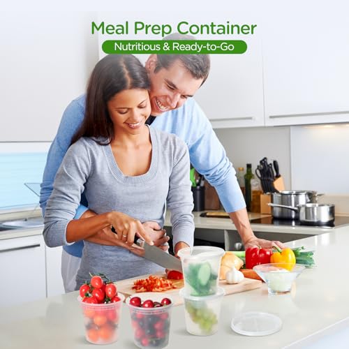 VINATO Airtight Food Containers, 24pcs 720ml/24oz Deli Food Containers with Lids, Reusable, BPA Free, Dishwasher and Microwave Safe