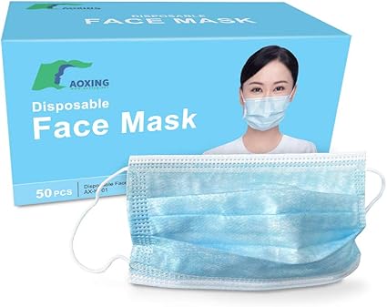 Download Free Amazon Com Disposable 3 Ply Face Masks 50 Pack Perfect For Day To Day Use Level Iir Protection Tested Bfe 98 3 Layer Facial Masks Comfortable Elastic Earloops Latex Free Health Personal Care PSD Mockup Template
