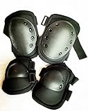 Bargain Crusader Military Tactical Knee Pad Elbow Pad Set Airsoft Knee Elbow Protective Pads Combat Paintball Skate Outdoor Sports Safety Guard Gear (Woodland Camouflage)