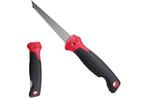 Fokmuaex 6-Inch Folding Drywall Saw, Triple-Cut Teeth Hand Saw for Plasterboard, Wood, PVC Pipes & Metal, Compact Wallboard C