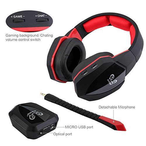 image for winkona Wireless Optical Stereo Gaming Headset Over ear Comfortable He