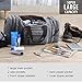 Toupons Canvas Duffel Bag Small Carry-on Bag Overnight Bag Weekender Bag for Men (Grey)