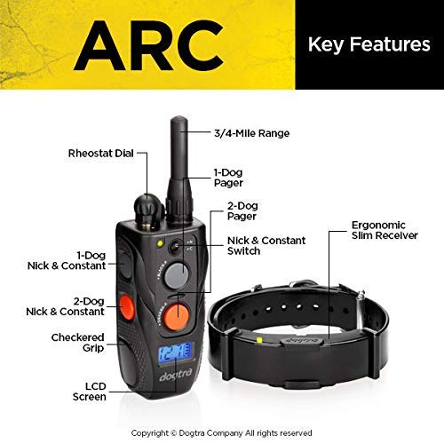 Dogtra ARC Slim Ergonomic 3/4Mile Remote Dog Training ECollar with