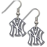 Siskiyou MLB Team Logo Hypoallergenic Dangle Earrings (New York Yankees)