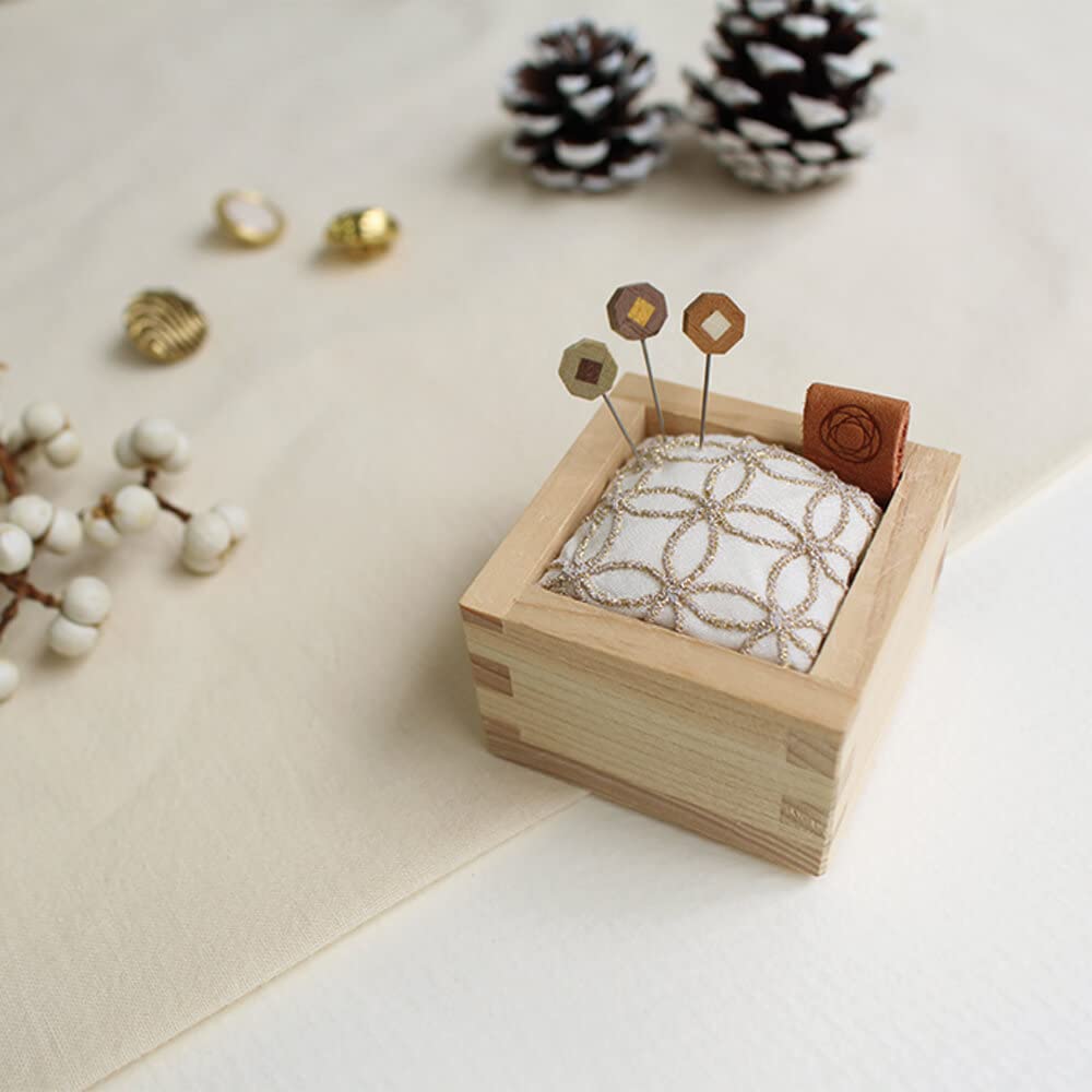 Cohana Cyprus Embroidered pin Cushion Winter Gold - 1pc