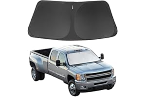 AATOPPUS Silverado Custom Windshield Sun Shade for Silverado 2007 2008 2009 2010 2011 2012 2013 Front Window Sunshade Sun Visor 240T Shade Blocks UV Rays Car Accessories