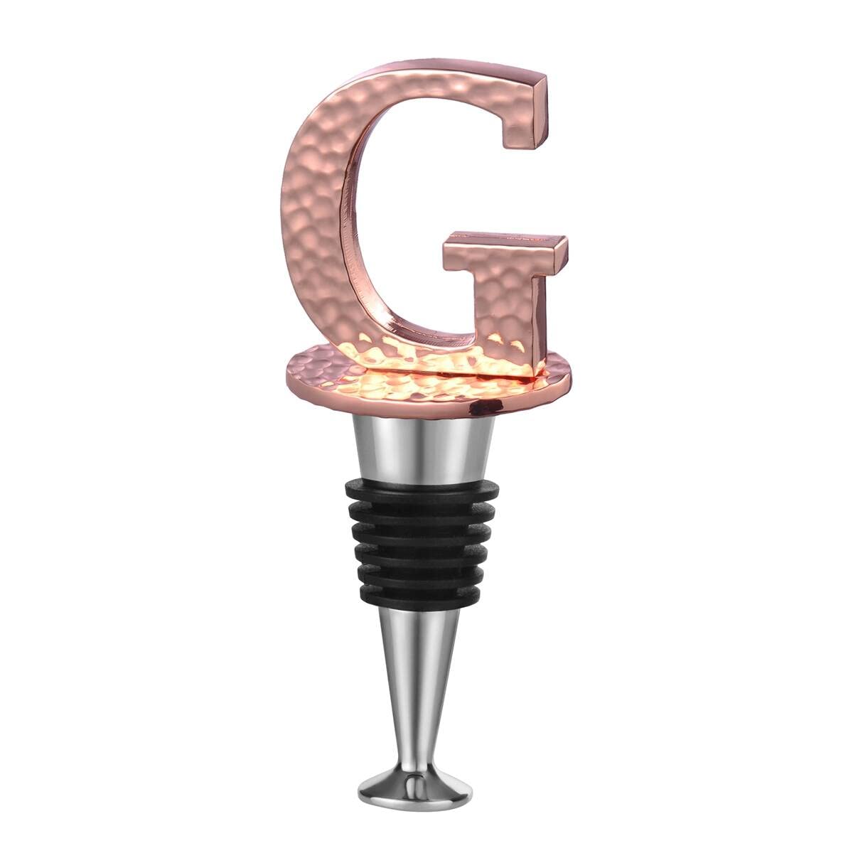 Miicol Bottle Stopper, Prosecco Stopper, Wine Gift, Initial Wine Stopper, Champagne Stopper, Novelty Prosecco Gift for Prosecco, Wine, Champagne, Letter G
