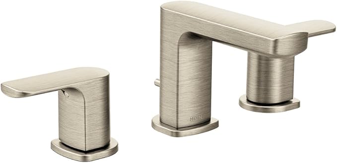 Moen T6920BN Grifo de baño amplio con dos manijas sin válvula, Níquel