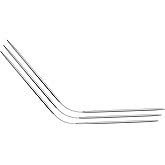 uxcell 3Pcs Size US 2.5 (3mm) Double-Pointed Flexible Knitting Needles 9 Inch(23cm) Stainless Steel Needle for Handmade Projects DIY Knitting