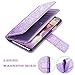 Fingic Cover for iPhone XR,iPhone XR Wallet Case,Glitter Sparkle Cover 9 Card Holder PU Leather Detachable Wrist Strap Wallet Case for Women Cover for Apple iPhone XR/iPhone XR 2018 6.1