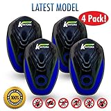 Kantora Ultrasonic Pest Repellent - 2018 Best Model Pest Repeller Plug to Control Rats, Insects, Mice, Spiders, Fleas, Roaches, Bed Bugs, Mosquitoes - Baby, Pet Safe & Non Toxic (Blue 4 Pack)