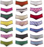Sexy Basics Womens 12 Pack Cotton/Spandex Hipster Panty - XL