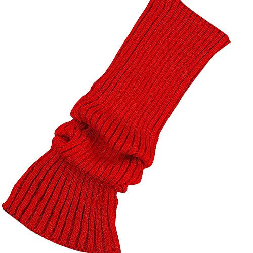 DEESEE Leg Cuffs Boot Socks Pure Color Boot Cuffs Warmer Knit Leg sock(Red) - Thumbnail 2