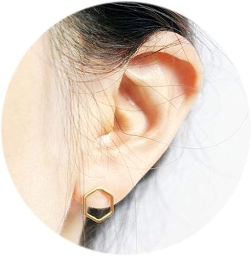 Amazon Co Jp エレガントなミニマリスト 六角形 幾何学模様 シンプル スタッドピアス 女の子と女性向け ジュエリー