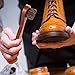 Jovitec 5 Pack Horsehair Polish Applicator Brush Kit Saddle Soap Shoe Shine Brush Dauber Wooden Care Shine Clean for Leather Boot Bag(Brown)