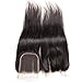 Unice Hair 3 Way Part 1pc 4x4 Lace Closure with Virgin Brazilian Straight Human Hair 3 Bundles Weaves Natural Color (12 14 16+10inch closure)