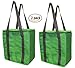 Earthwise Large INSULATED Grocery Bag Shopping Tote Cooler with ZIPPER Top Lid KEEPS FOOD HOT OR COLD (2 Pack)