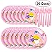 Know me Baby Shark Birthday Party Supplies Set, 50pcs Baby Shark Plates Party Decoration Cake Paper Dessert Forks Set for 30 Guest
