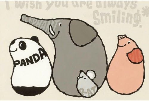 Amazon アイボリー 武内祐人ポストカード 215 パンダとゾウとブタとネズミ ギフトバッグ 袋 文房具 オフィス用品