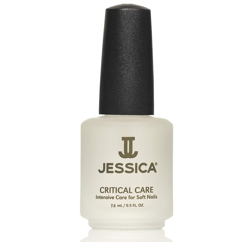 JESSICA Critical Care Base Coat, Nail Varnish Strengthener, Intensive Care for Soft Weak Nails, Enriched with Protein KSW, and Calcium, 7.4ml