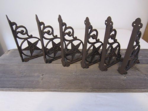 6 Cast Iron Antique Style Star Brackets, Garden Braces Shelf Bracket RUSTIC