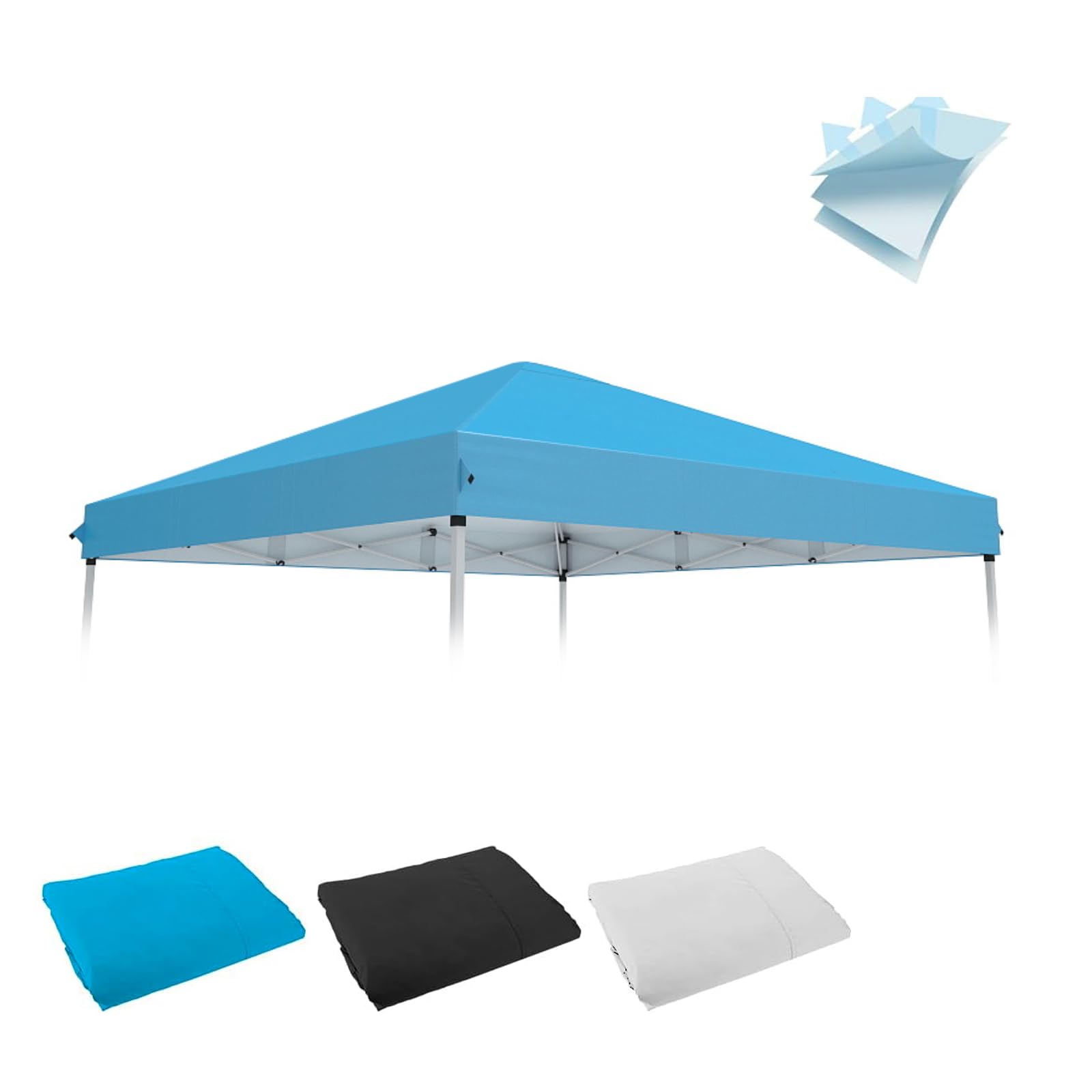Photo 1 of Canopy Top Cover Replacement for 10x10FT Straight Leg, Instant Canopy Tent Replacement Cover, Pop-up Canopy Tent Cover Top with Rope for Beach, Picnic, Camping