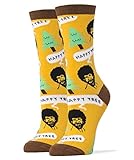 Oooh Yeah Women's Luxury Combed Cotton Crew Socks - Bob Ross Happy Tree